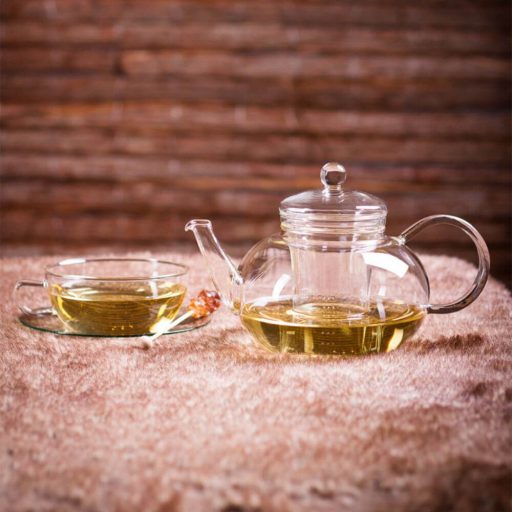 MIKO (LA) heat resistant glass teapot with lid and premium glass strainer 0,8 L