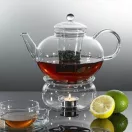 MIKO (G) heat resistant glass teapot with lid and glass strainer 1,2 L
