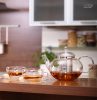 MIKO (S) heat resistant glass teapot with lid and stainless steel strainer 1,2 L