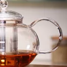 MIKO (S) heat resistant glass teapot with lid and stainless steel strainer 1,2 L