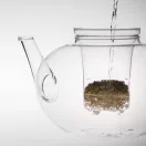 MIKO (LA) heat resistant glass teapot with lid and premium glass strainer 1,2 L