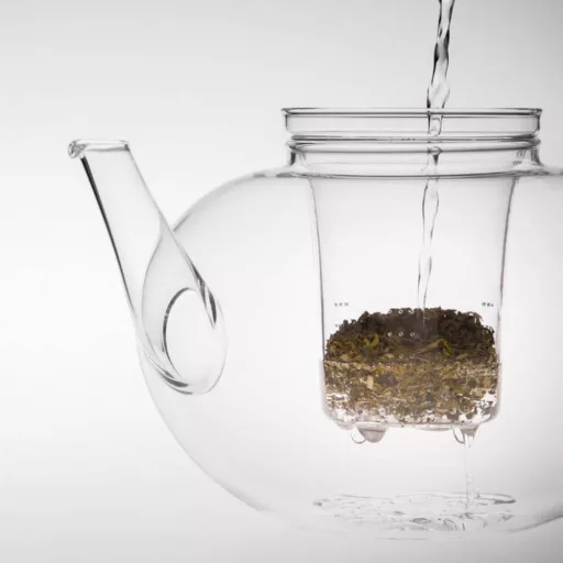 MIKO (LA) hőálló üveg teáskanna, kiegészítőkkel 1,2 L