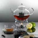 MIKO (G) heat resistant glass teapot with lid and glass strainer 2 L