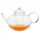 MIKO (LA) heat resistant glass teapot with lid and premium glass strainer 2 L