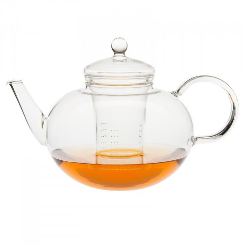 MIKO (LA) heat resistant glass teapot with lid and premium glass strainer 2 L