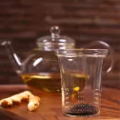 MIKO (LA) heat resistant glass teapot with lid and premium glass strainer 2 L