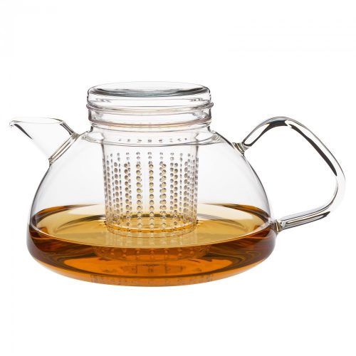 NOVA (P) heat resistant glass teapot with lid and plastic strainer 1,2 L