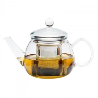   PRETTY TEA I (S) heat resistant glass teapot with lid and stainless steel strainer 0,5 L