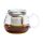 PRETTY TEA II (S) heat resistant glass teapot with lid and stainless steel strainer 0,5 L