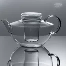 OPUS (G) heat resistant glass teapot with lid and glass strainer 1,2 L