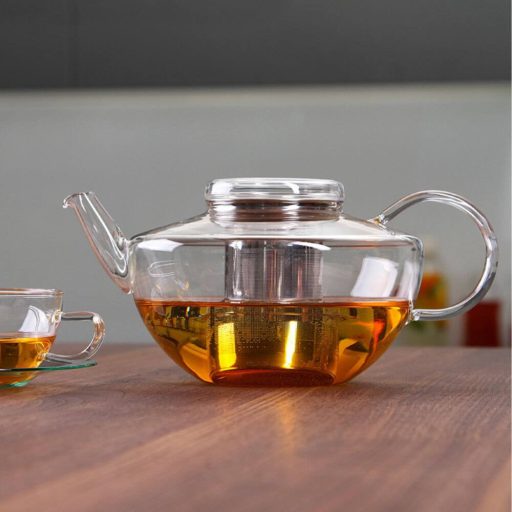 OPUS (S) heat resistant glass teapot with lid and stainless steel strainer 1,2 L