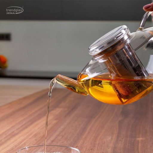 OPUS (S) heat resistant glass teapot with lid and stainless steel strainer 1,2 L