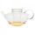 OPUS (LA) heat resistant glass teapot with lid and premium glass strainer 1,2 L
