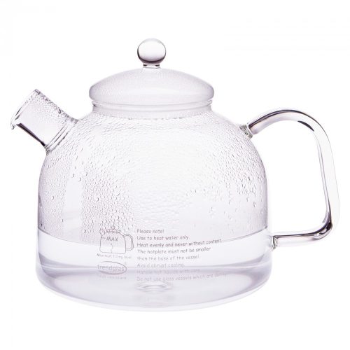 CLASSIC heat resistant glass water kettle 1,75 L, with glass lid