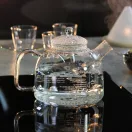 CLASSIC heat resistant glass water kettle 1,75 L, with glass lid