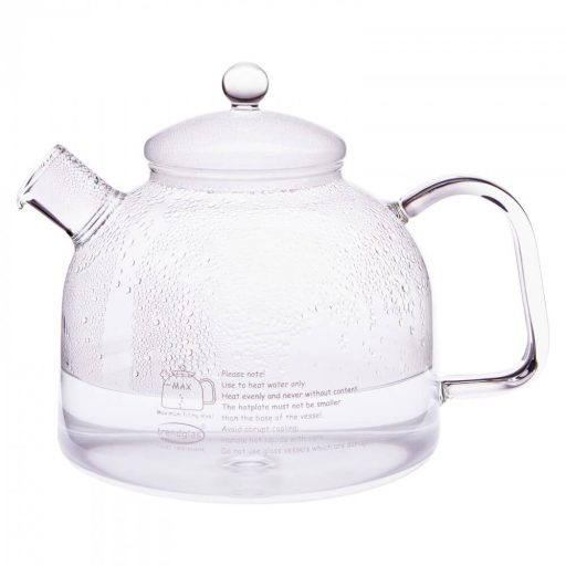 CLASSIC heat resistant glass water kettle 1,75 L, with glass lid