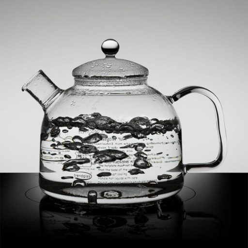 CLASSIC heat resistant glass water kettle 1,75 L, with glass lid