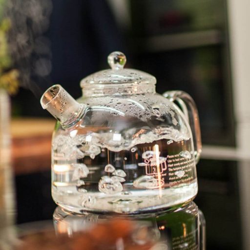 CLASSIC heat resistant glass water kettle 1,75 L, with glass lid