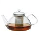 THEO (S) heat resistant glass teapot with lid and stainless steel strainer 1,2 L