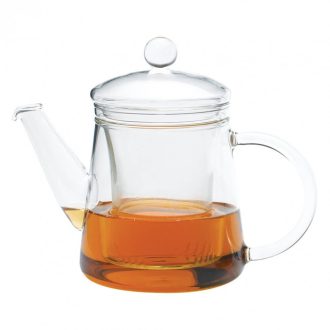   PUCK heat resistant glass teapot with lid and glass strainer 0,4 L
