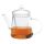 PUCK heat resistant glass teapot with lid and glass strainer 0,4 L