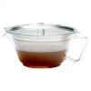 GLOBE heat resistant glass teapot with lid and stainles steel strainer1,3 L