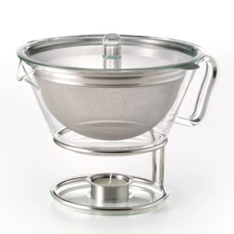   GLOBE heat resistant glass teapot with lid and stainles steel strainer1,3 L