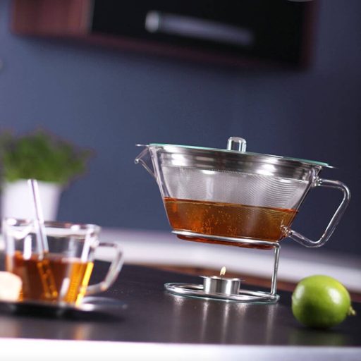 GLOBE heat resistant glass teapot with lid and stainles steel strainer1,3 L
