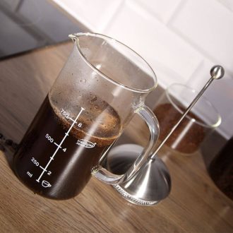   French press hőálló üveg kávékészítő (8 csésze kávéhoz) 1 L