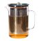 PISA heat resistant glass teapot with lid and stainless steel strainer 1,2 L