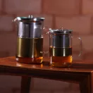 PISA heat resistant glass teapot with lid and stainless steel strainer 1,2 L