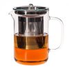 PISA heat resistant glass teapot with lid and stainless steel strainer 0,6 L