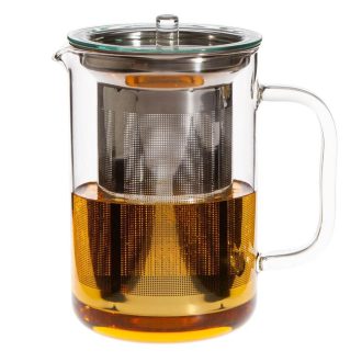   PISA heat resistant glass teapot with lid and stainless steel strainer 0,6 L