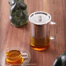 PISA heat resistant glass teapot with lid and stainless steel strainer 0,6 L