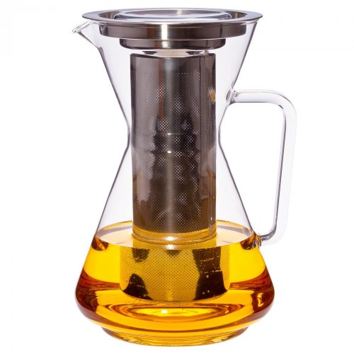 MORA (S) heat resistant glass teapot with lid and stainless steel strainer 1,5 L