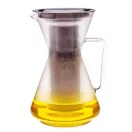MORA (S) heat resistant glass teapot with lid and stainless steel strainer 1,5 L