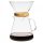 Coffeemaker POUR OVER BARI (LA) 1,3 L with glass filter holder and bamboo ring - for 4-8 cups