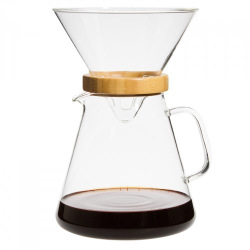 POUR OVER BARI (LA) csepegtetős üveg kávékészítő, kiegészítőkkel 1,3 L