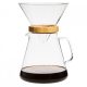 Coffeemaker POUR OVER BARI (LA) 1,3 L with glass filter holder and bamboo ring - for 4-8 cups