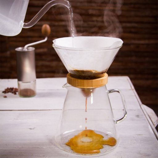 POUR OVER BARI (LA) csepegtetős üveg kávékészítő, kiegészítőkkel 1,3 L