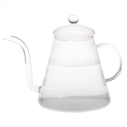 POUR OVER hőálló üveg vízforraló kanna gombos tetővel 1,2 L