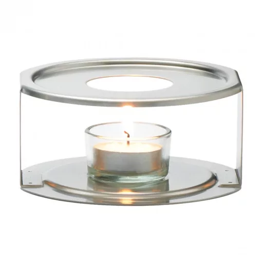 Tea warmer of stainles steel with candle holder 120mm