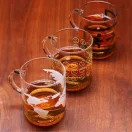 OFFICE heat resistant glass mug with black decor -EXIT- 0,4 L