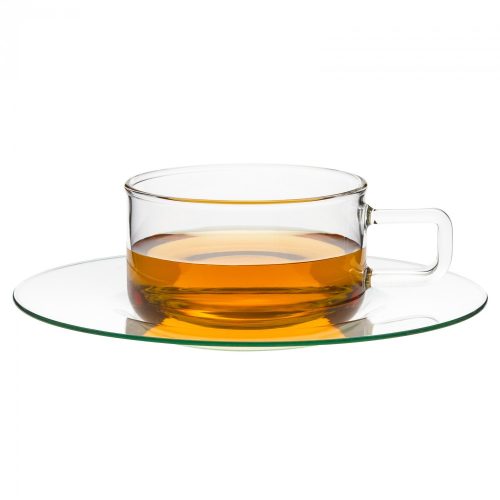 LINEA teáscsésze üveg alátéttel 180 ml