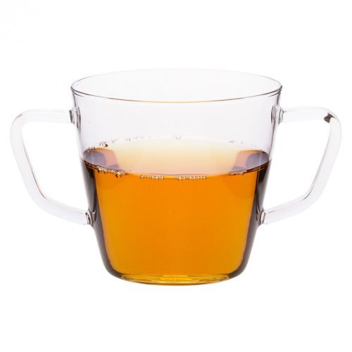 NOVA DUO heat resistant glass cup with two handles 0,25 L