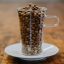 COSTA C Coffee glass 0,3 L, with porcelain saucer