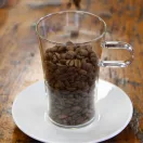 COSTA C Coffee glass 0,3 L, with porcelain saucer