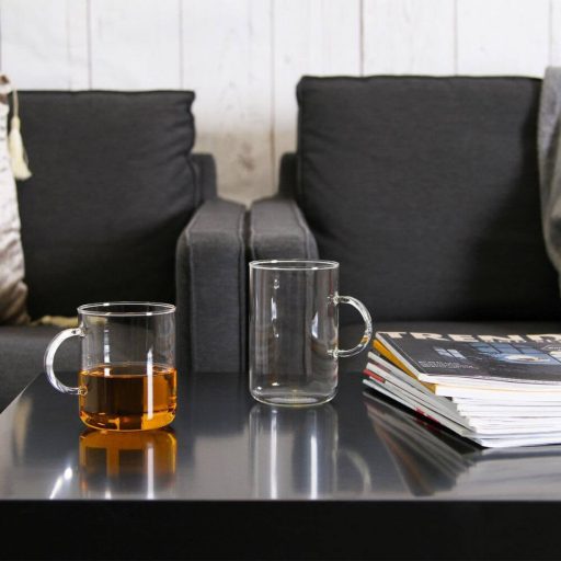OFFICE XL heat resistant glass mug without decor 0,6 L