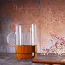 OFFICE XL heat resistant glass mug without decor 0,6 L