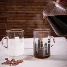 OFFICE XL heat resistant glass mug - CITY- black 0,6 L